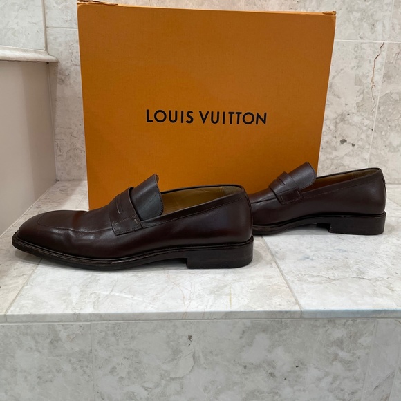 Louis Vuitton, Shoes, Louis Vuitton Dress Loafer Brown Square Toe